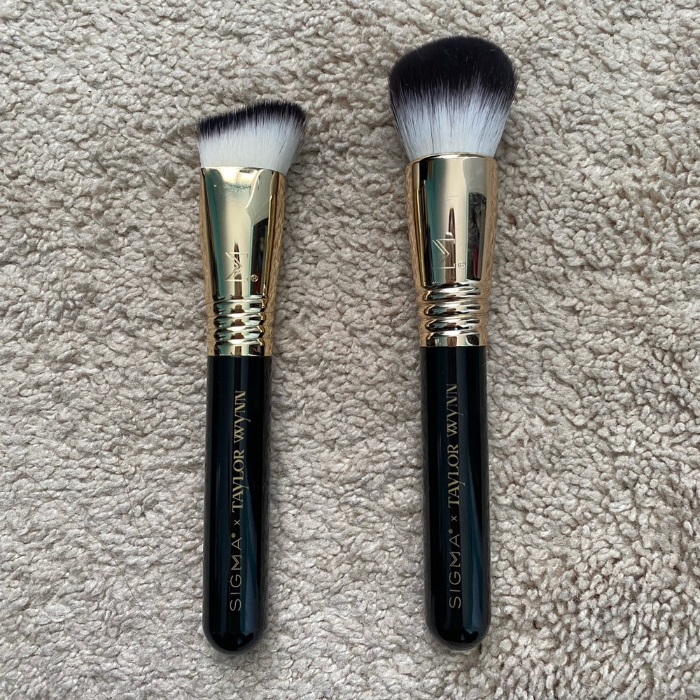 Sigma x Taylor Wynn smooth undereye and dense powder brushes